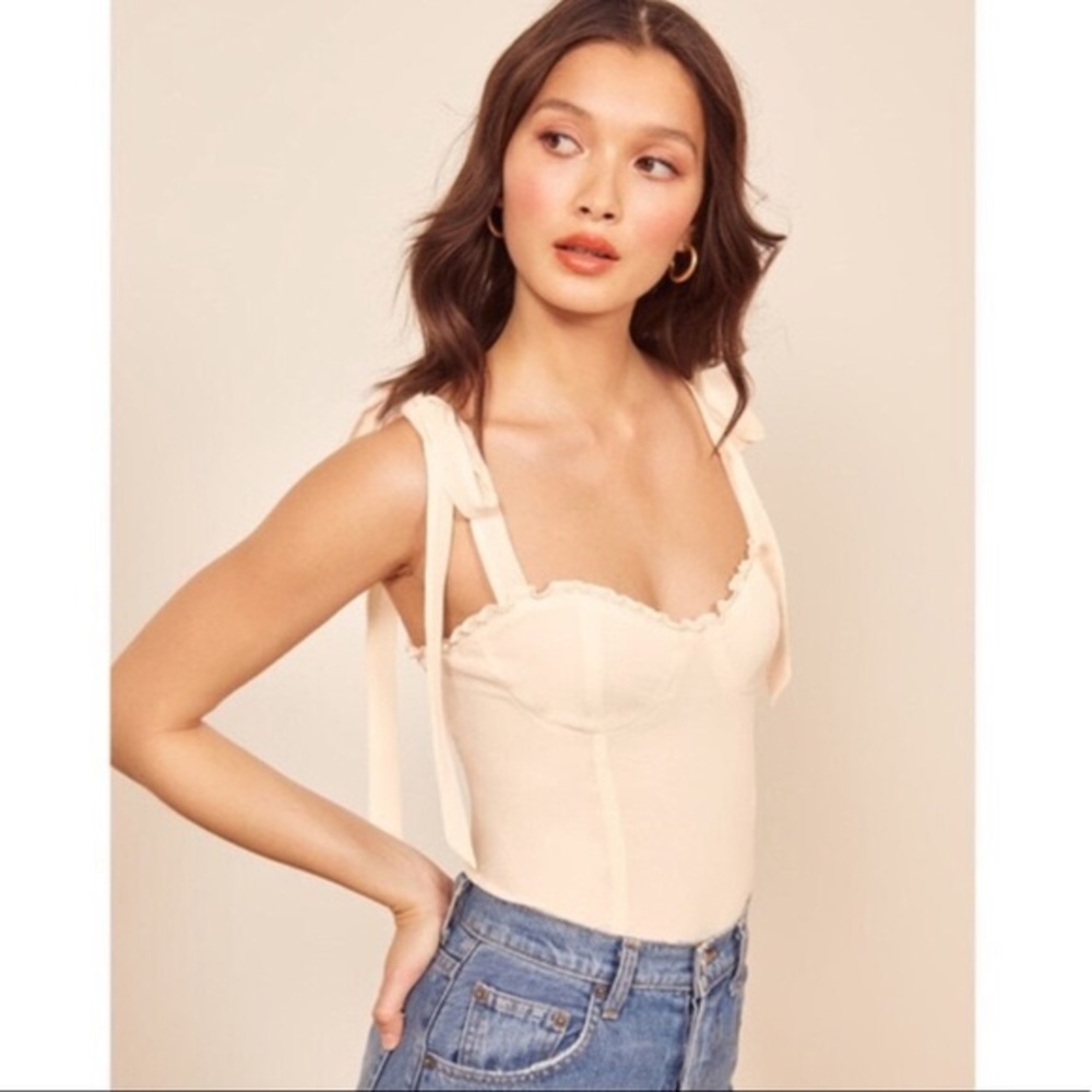 Reformation Blanca Top in Ivory / Size 8️⃣ (M)